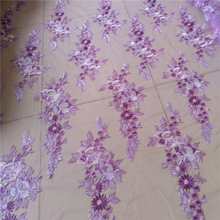 LASUI 1 ярд/1 лот многоцветная Цветочная сетка с вышивкой кружевная ткань сделай сам