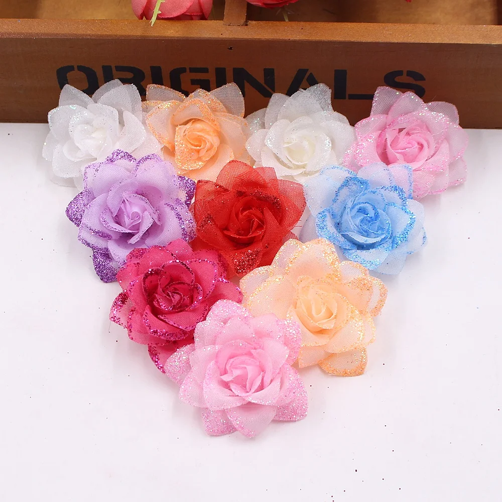 10 шт. Шелковая Роза искусственная цветы ручной работы DIY ВЕНОК Подарочная коробка