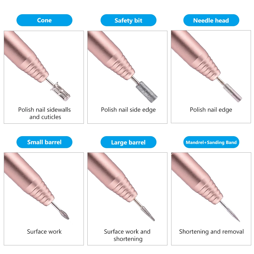 Портативный дизайн ногтей сверлильный станок для профессионального аппаратного