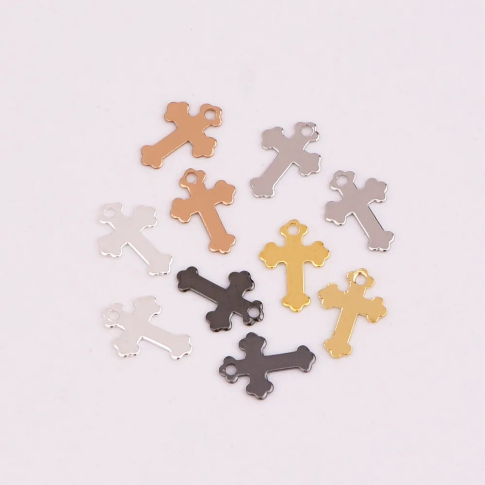 20pcs/lot zhu ru 6*8mm Religious amulet cross Jesus believers DIY Handmade Jewelry Making Keychains Bag Accessories | Украшения и