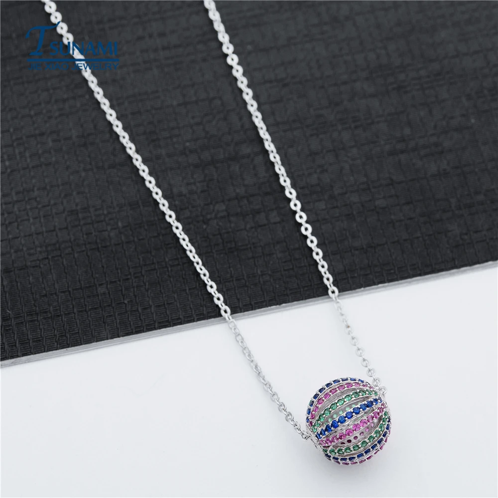 Тонкой Сферической цветные кулон подходит для женщины/девушки ювелирные изделия