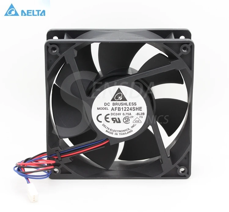 

for delta AFB1224SHE 1238 12cm 120mm DC 24V 0.75A server inverter axial blower cooling fan