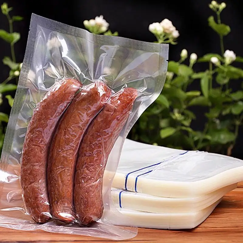 

50pcs (Opening 6-20 cm) Full Clear Heat Sealing Bag Keep Food Fresh Saran Wrap Vacuum Bags PET/PE Transparent Light Bag
