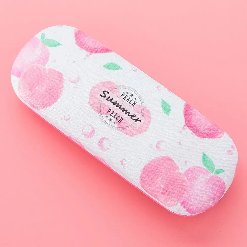 Peach 1 шт. милый карамельный цвет стеклянный чехол для глаз фруктовый принт очки аксессуары коробка солнцезащитное стекло es жесткий защитный чехол для глаз переносной чехол - Цвет: Peach