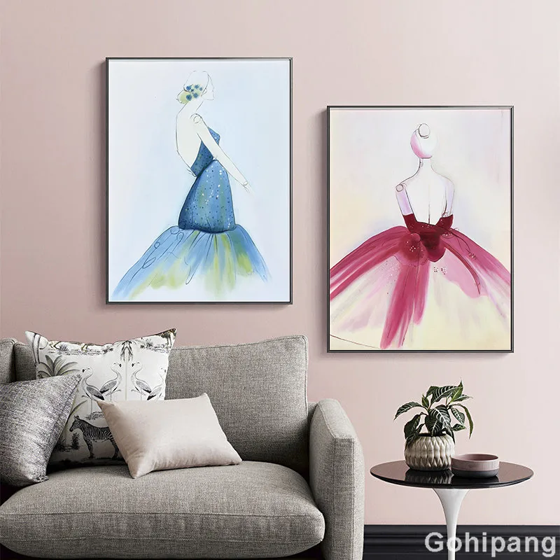 Красочный Абстрактный Женский домашний декор плакат фотообои картина для декора