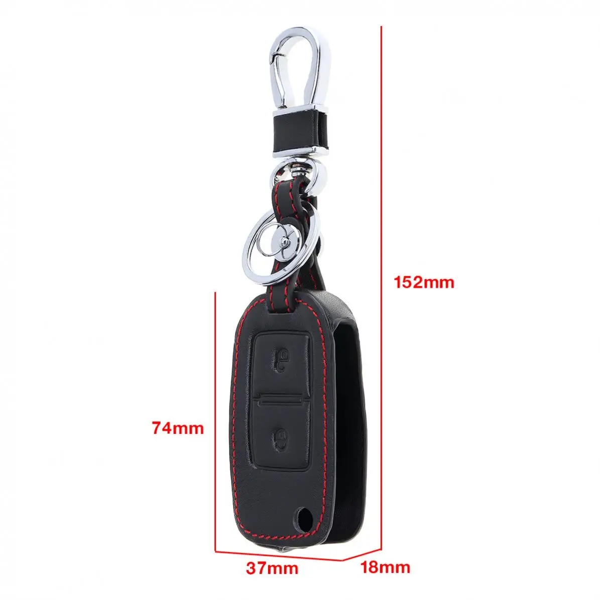 3D кожаный защитный чехол для автомобильного ключа с подвесной пряжкой Volkswagen BORA