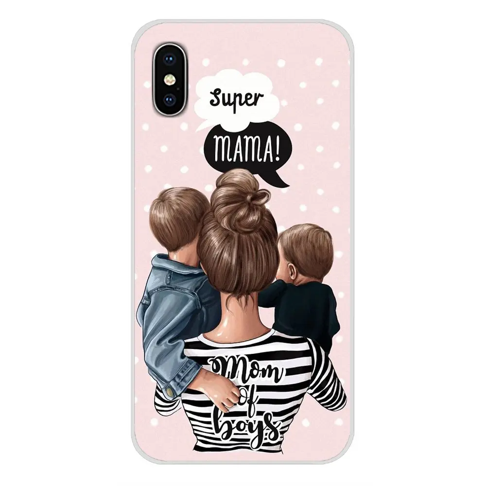 Чехол для мобильного телефона Apple iPhone X XR XS MAX 4 4S 5 5S 5C SE 6 6S 7 8 Plus ipod touch Princess Super MaMa baby