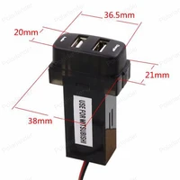auto 12v usb interface audio input socket adapter fast charging car charger fit for mitsubishi