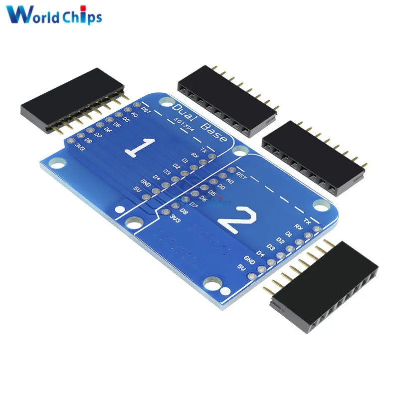 Для Wemos D1 Мини двойная розетка двойное основание щит NodeMCU ESP8266 разработка Базовая