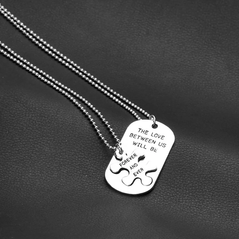 1 пара надпись любовь между нами|Ожерелья с подвеской| |