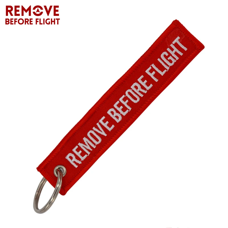 Брелок для ключей с вышивкой Remove Before Flight|Кольца ключей| |