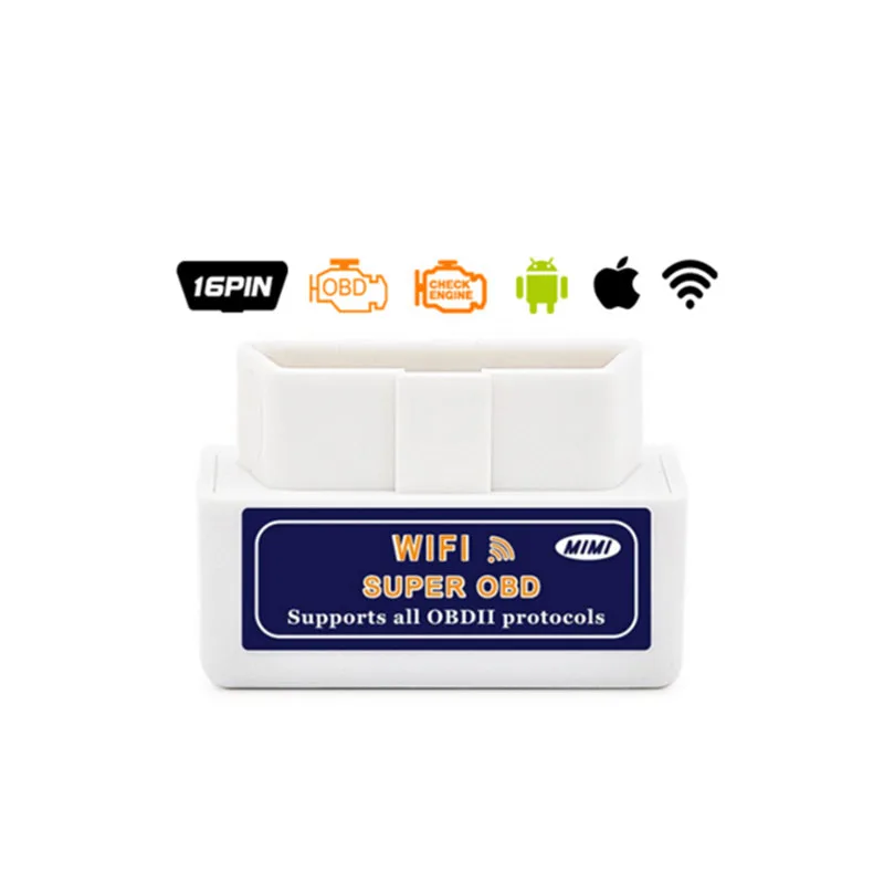 Автомобильный диагностический инструмент супер мини Wifi ELM327 V1.5 OBDII белый ElM 327 OBD2