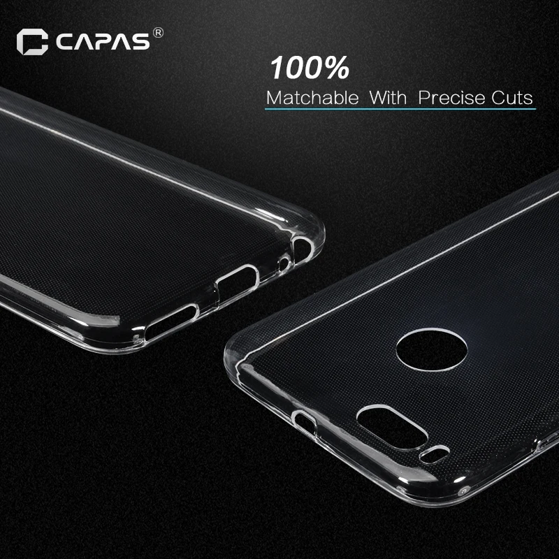 Мягкий чехол CAPAS для Xiaomi Mi A1/5X силиконовый прозрачный мягкий из ТПУ Mi5X MiA1 защитный