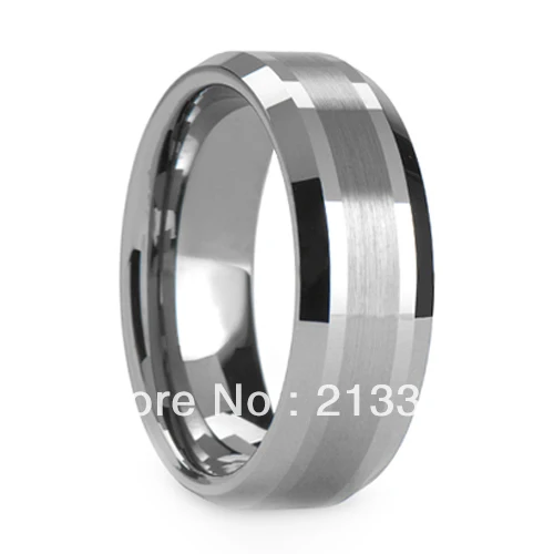 

FREE SHIPPING!USA WHOLESALES CHEAP PRICE BRAZIL RUSSIA CANADA UK HOT SELLING 8MM BEVEL SATIN SILVER MEN'S TUNGSTEN WEDDING RING