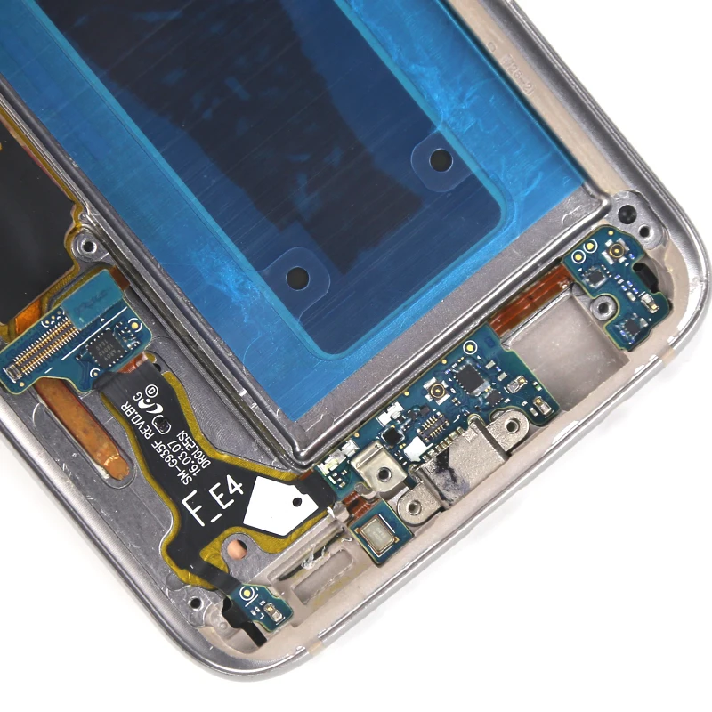 ЖК-дисплей G935F для Samsung S7 edge с рамкой протестированный AMOLED серый золотой
