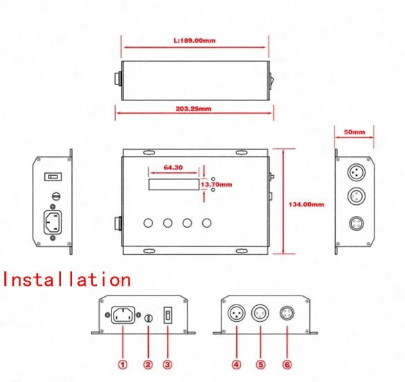 Горячая AC110V AC220V неоновый гибкий DMX декодер DMX контроллер с высоким давлением 110 В DMX светодиодный неоновый светильник контроллер