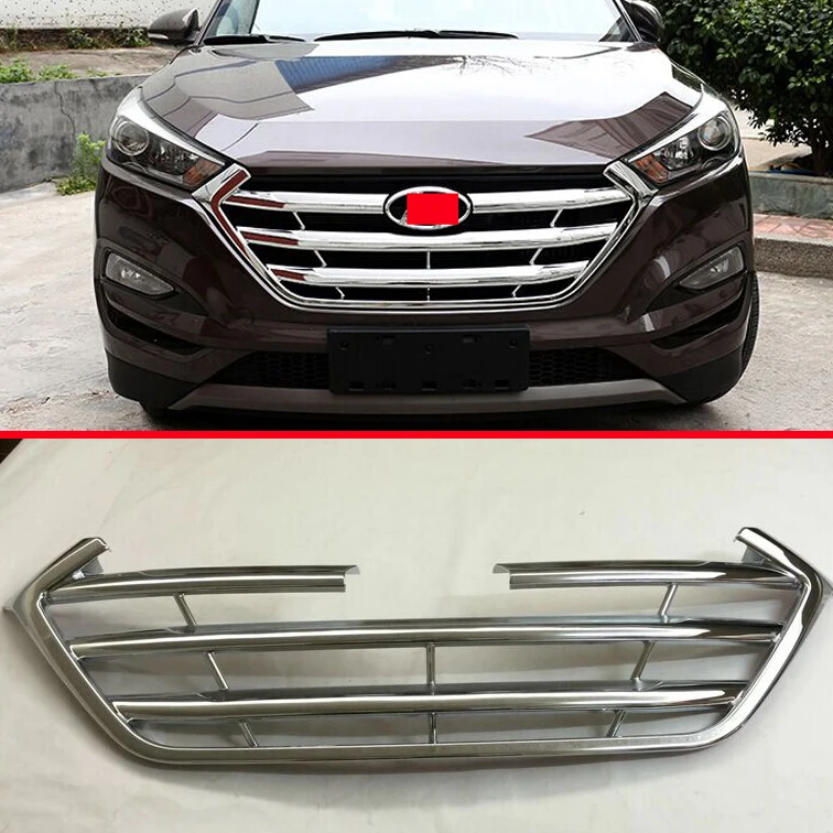 ABS Хромированная передняя решетка радиатора для Hyundai Tucson 2016 2017 | Автомобили и