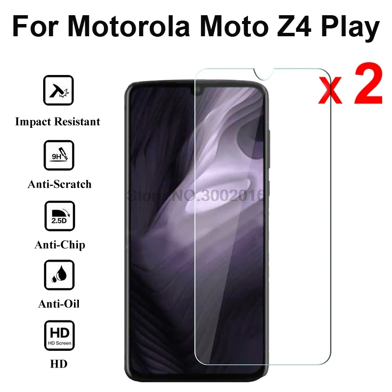 2 шт. закаленное стекло для Motorola MOTO Z4 Play защита экрана 9H ультра тонкая пленка