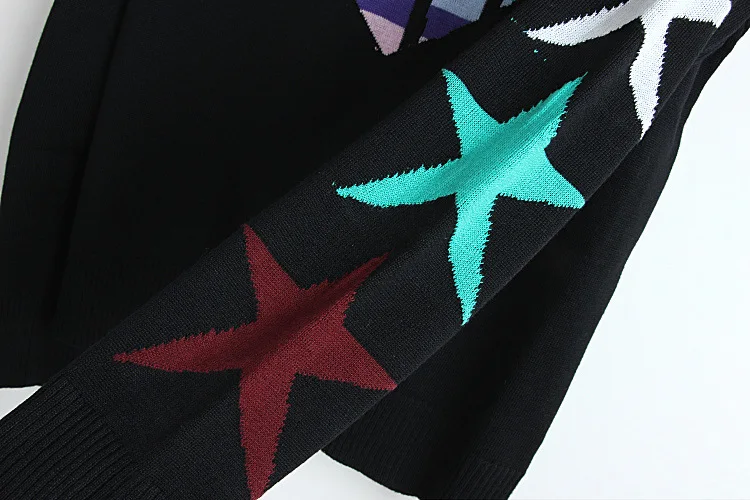 New Sweet Sweaters For Women Mid Long 2018 Autumn Jacquard Heart Love Female Loose Pullover Stars Full Sleeves Top Runway Jumper | Женская