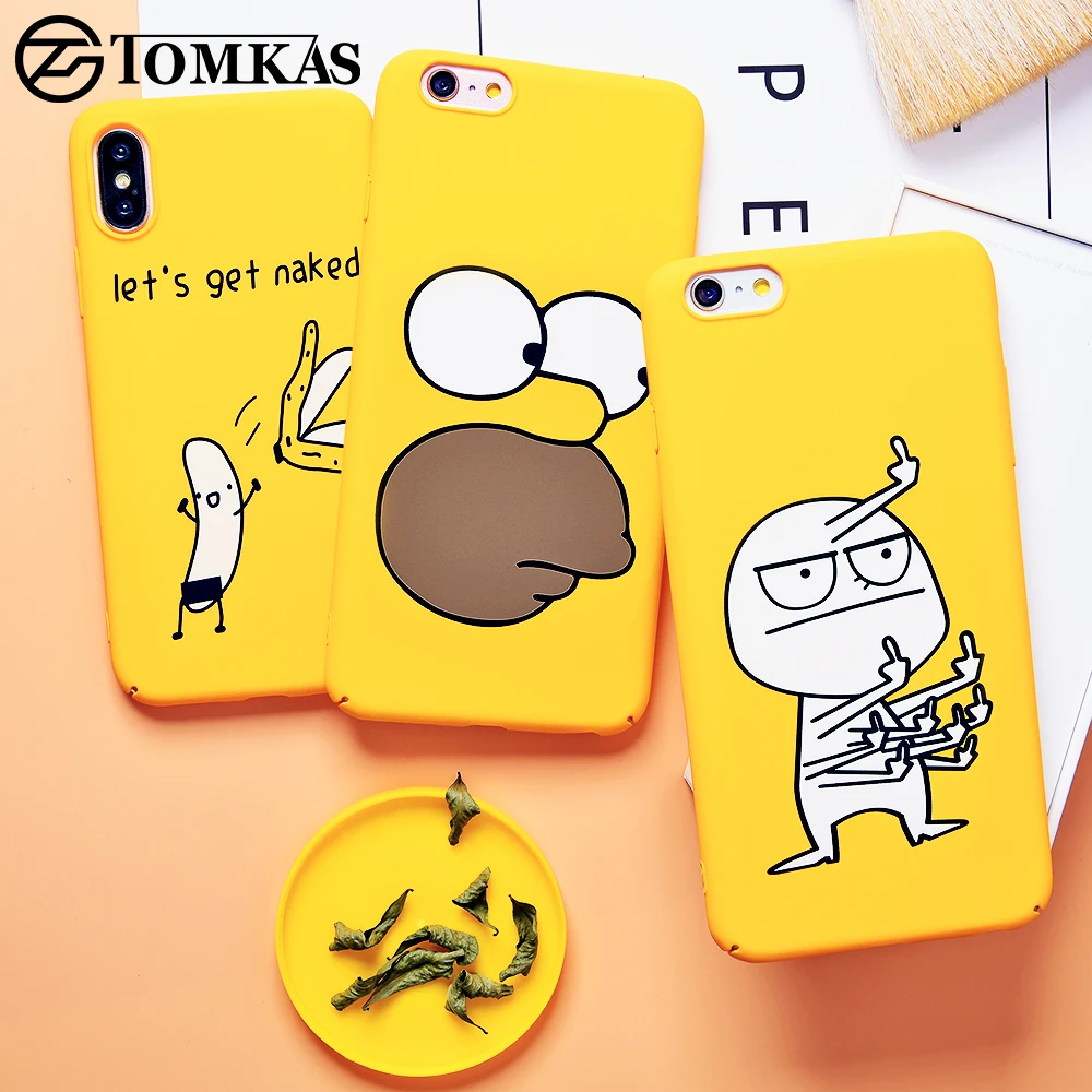 TOMKAS милый чехол для iPhone X XS 8 7 10 6 s XR телефона Plus Max Роскошные желтые Чехлы PC Coque |