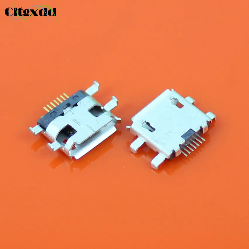 Cltgxdd 50 шт 7Pin длинные булавки с краем Crul разъем для зарядки Micro USB Женский 4 фута