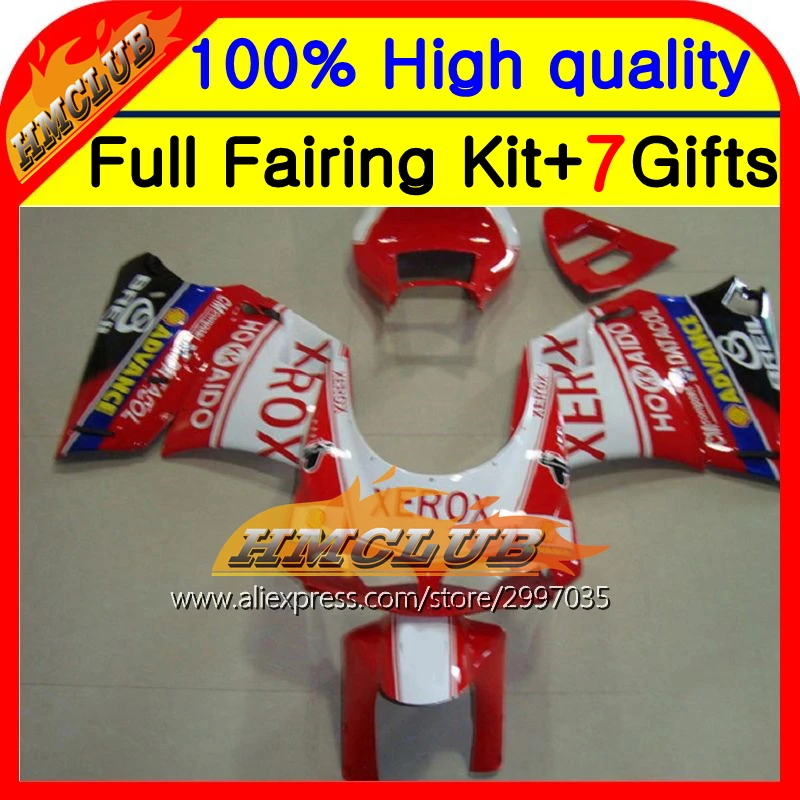 

Body For DUCATI 96 97 98 99 00 01 02 Red white 748 916 996 998 1996 1997 1998 2000 2001 2002 Red white blk 5HM65 96-02 Fairing