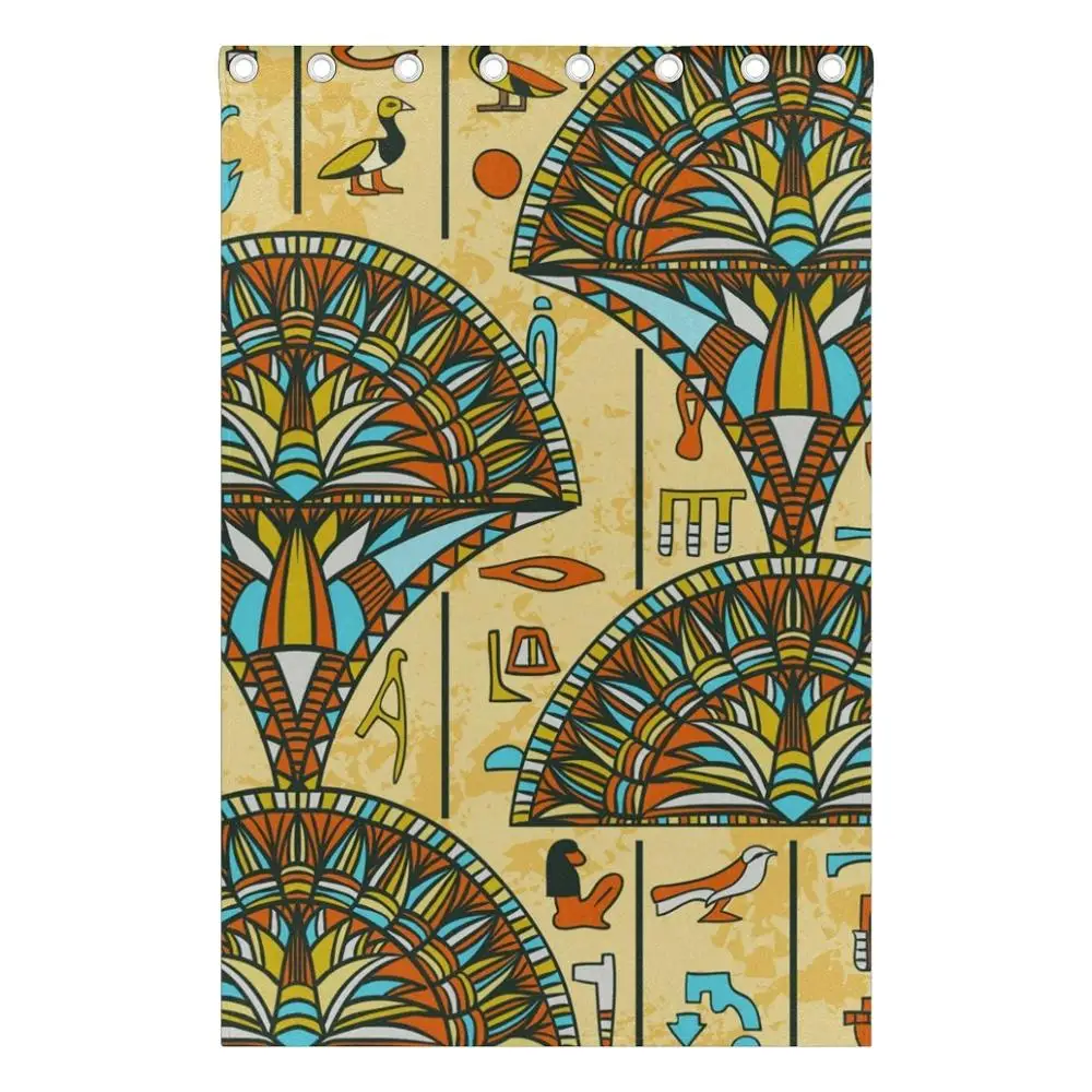 Египетский художественный цветок занавески затемняющие панели Grommet разделитель