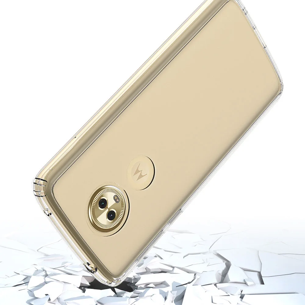 Тонкий мягкий жесткий чехол из ТПУ для Motorola Moto E5 Plus прозрачный телефона с защитой