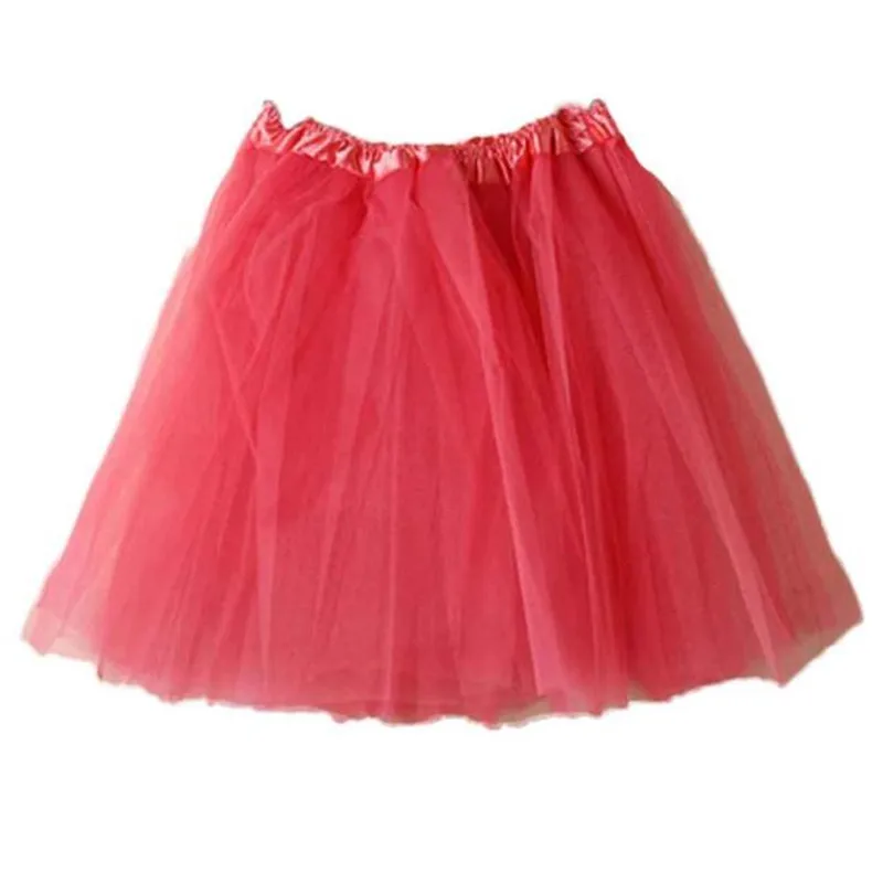 Watermelon Red Faldas mujer moda балетная юбка-пачка многослойная органза кружевная многослойная мини-юбка jupe femme фатиновая юбка женская розовая зеленая - Цвет: Watermelon Red