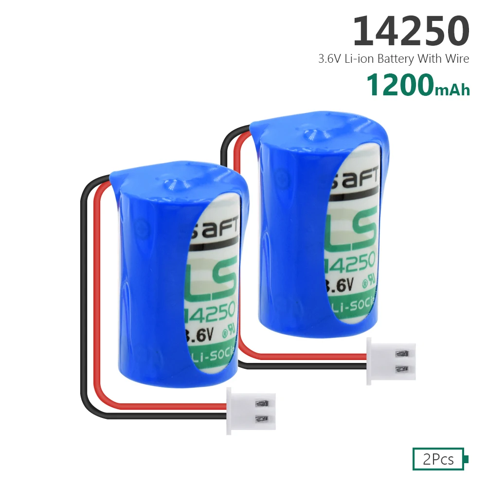 4 шт. новые оригинальные LS14250 14250 1/2AA LiSOCL2 3,6 В 1200 мАч PLC батареи ER14250 R6 литиевые батареи с разъемом