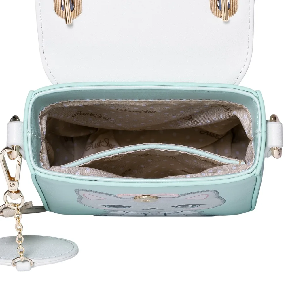 ПРОСТО ЗВЕЗДА Для женщин PU кожаная сумка женская шляпа мультфильма кот печати Tote