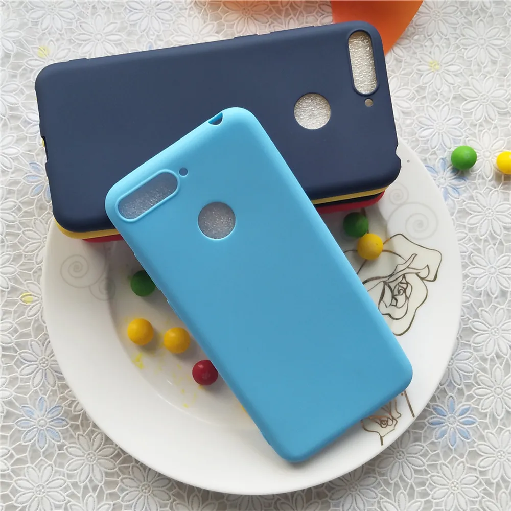 Macarons цветной ТПУ силиконовый матовый чехол для huawei Enjoy 8E 5 7 дюймов простые