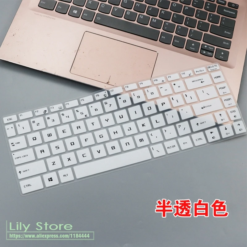 white Силиконовая клавиатура для ноутбука MSI GS65 GF63 P65 PS63 WS65 9TH station Creator Stealth 15,6 дюймов MSI PS42 14 дюймов - Цвет: white