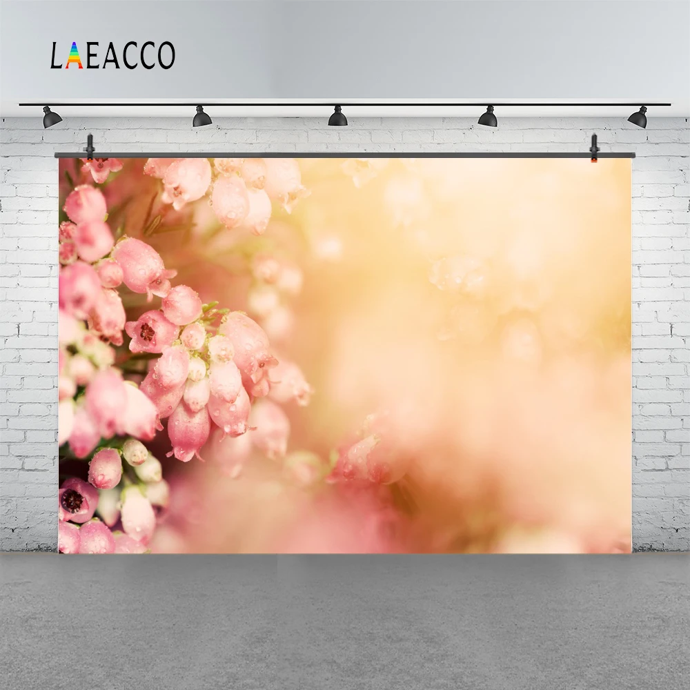 Laeacco Flowers Dew Hazy Baby Shower Newborn Children Photography Backgrounds Customized Photographic Backdrops For Photo Studio |
