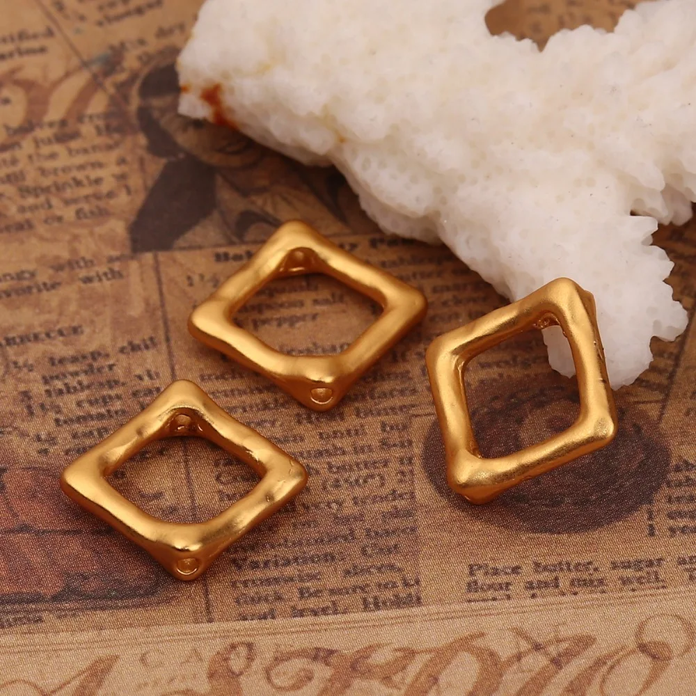 DoreenBeads цинковые соединители из сплава ромбовидные матовые золотые компоненты