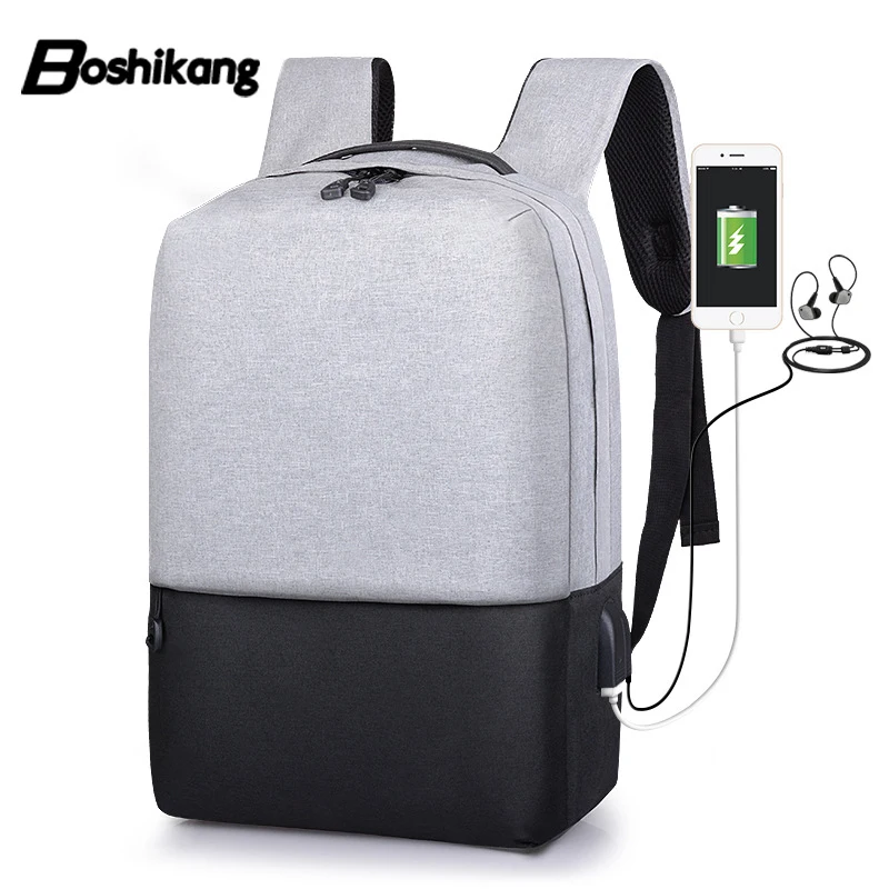 Дизайнерский рюкзак Boshikang сумки для книг школы повседневный с USB зарядкой модный