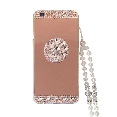 Phone Case For IPhone 11Pro Max X XS XR 6 6S 7 8 Plus Luxury Glaring Sparkle Bling Diamond Stand Soft Mirror Anti-Fall Cover |