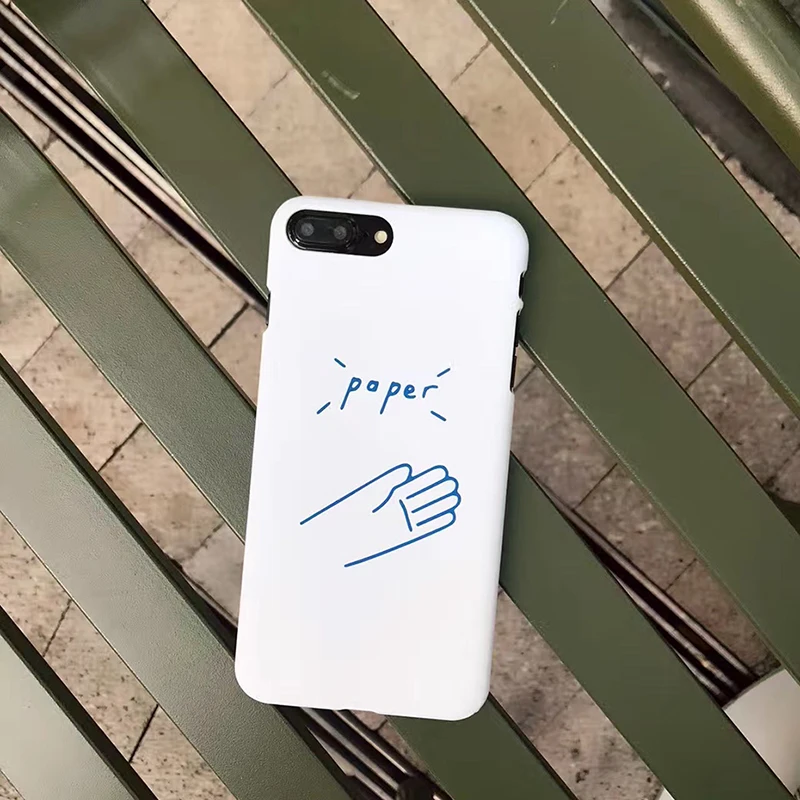 YKUPUP Забавный мультяшный чехол для телефона Iphone Xs Чехол Ножницы Бумага прочный