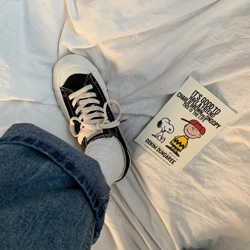 QWEDF Новая женская обувь с подошвой из вулканизированной резины белые парусиновые