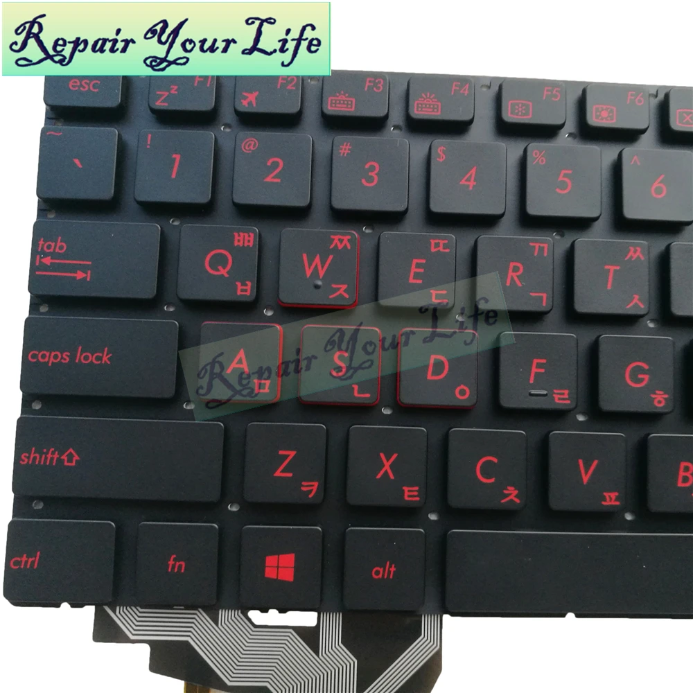 Repair You Life GL552V Клавиатура для ноутбука ASUS GL552VL GL552VW GL552VX GL552JX KR клавиатура KR KO US с красной подсветкой новая
