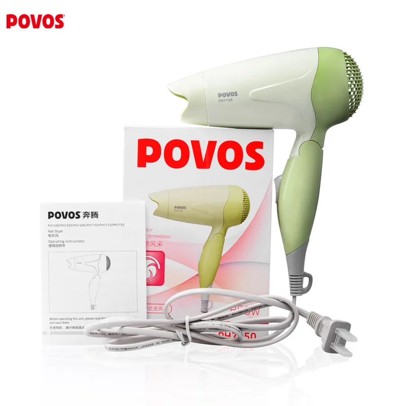 POVOS фен 1200 W Бытовая Сушилка воздуходувки мини Фен складной фен| |