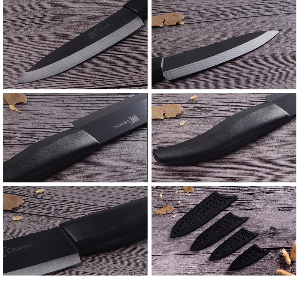 XYj циркония Керамика Ножи 3 &quot4&quot 5 &quot6&quot + 6 &quotзубчатые хлебный Sharp фрукты нож