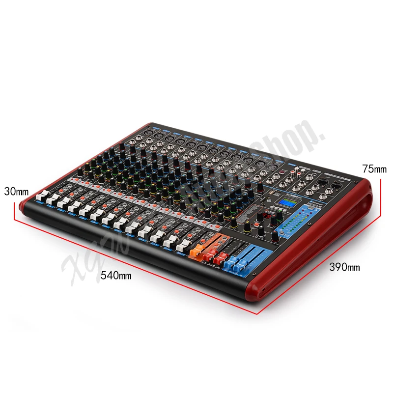 Профессиональный DJ Bluetooth аудио микшер 12 каналов USB 99 DSP цифровой эффект