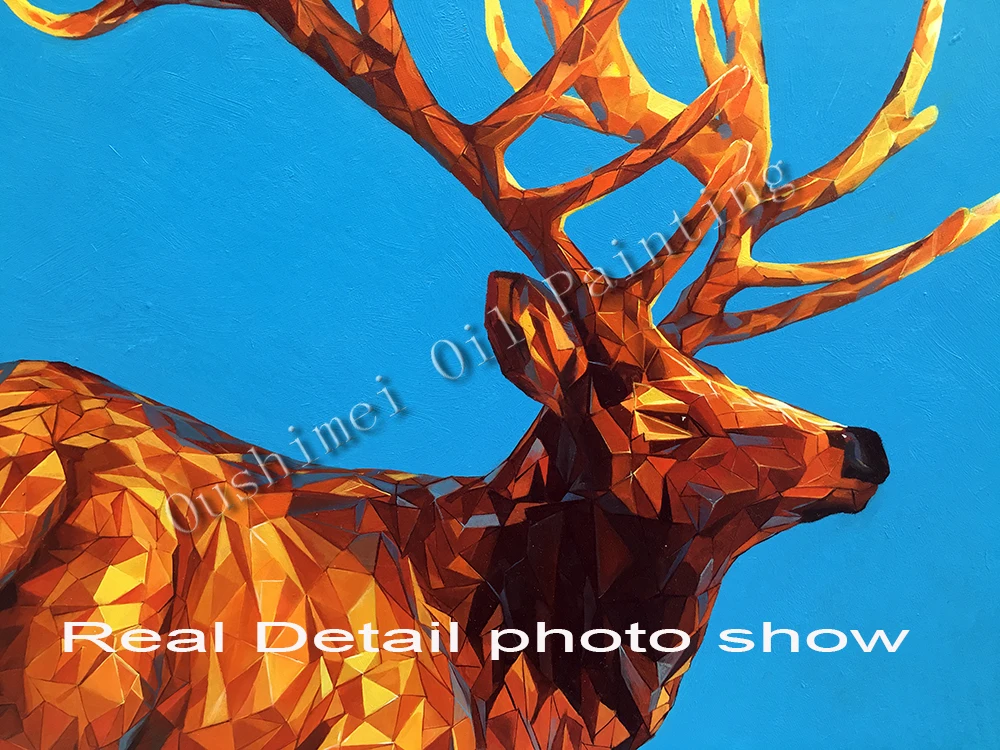 Оригинальная ручная роспись музейного качества олень картина маслом на холсте с