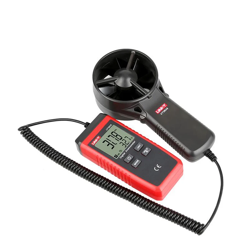 UNI-T UT363S цифровой анемометр, термометр, измеритель скорости ветра и воздуха, измеритель температуры, тестер температуры, портативный Сплит-Тип