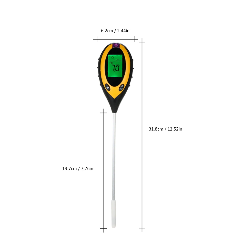 4 In1 Digital Soil Meter PH Moisture Meters Detector Multitool Sunlight/Moisture/PH value/Temperature Instrument For Plants | Инструменты