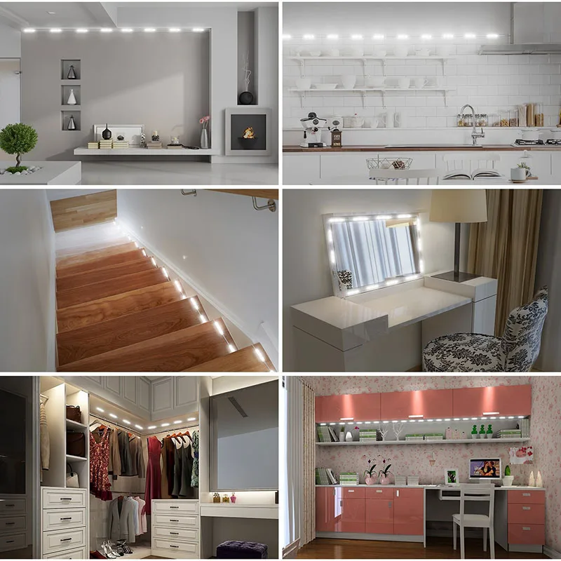 Светодиодные лампы голливудский макияж зеркало лампа туалетный модуль свет