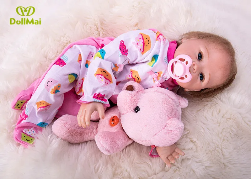 48 см мягкие силиконовые куклы для новорожденных npkdoll 19 &quotручная работа menina