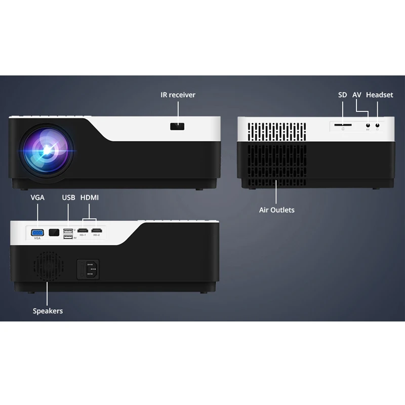 WZATCO 1920x1080P Android 9,0 wifi поддержка AC3 4K 200 дюймов Full HD 1080P светодиодный проектор видео проектор для домашнего кинотеатра 5500 люмен