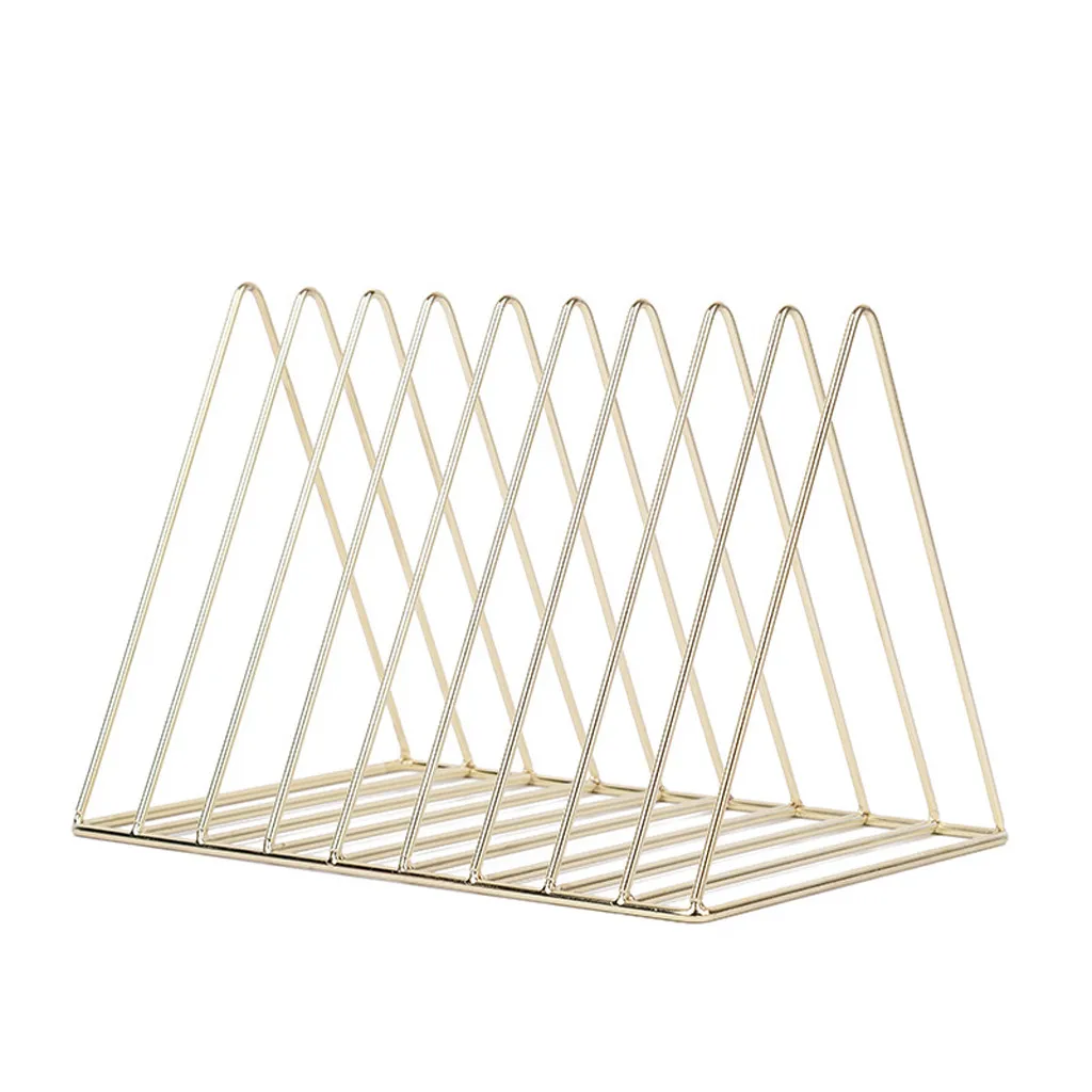 Hot Nordic Wrought Iron Storage Rack Desktop File Book Box Organizer Office Desk Study Bedroom Creative Shelf | Дом и сад
